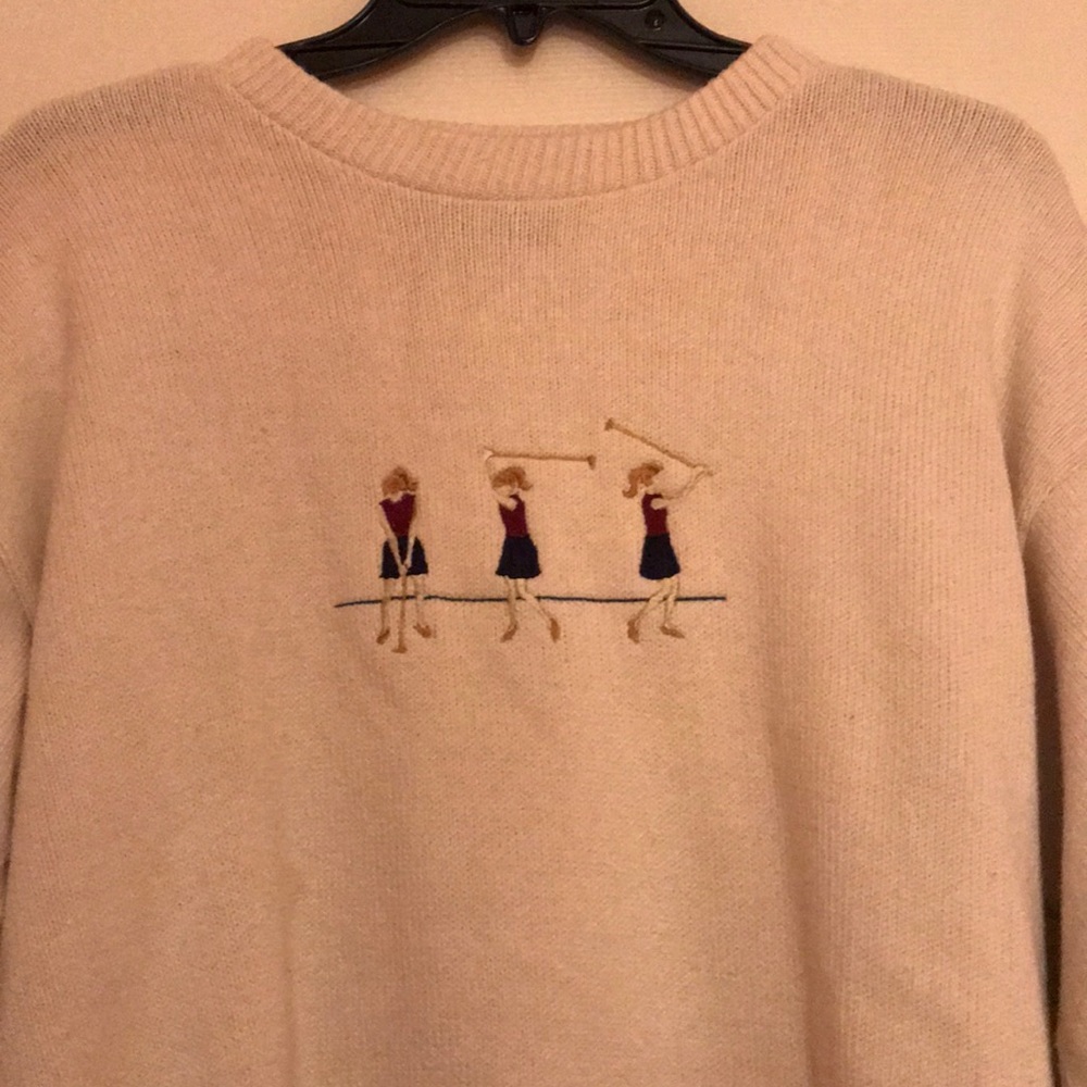 VINTAGE Golfing Girl Jumper